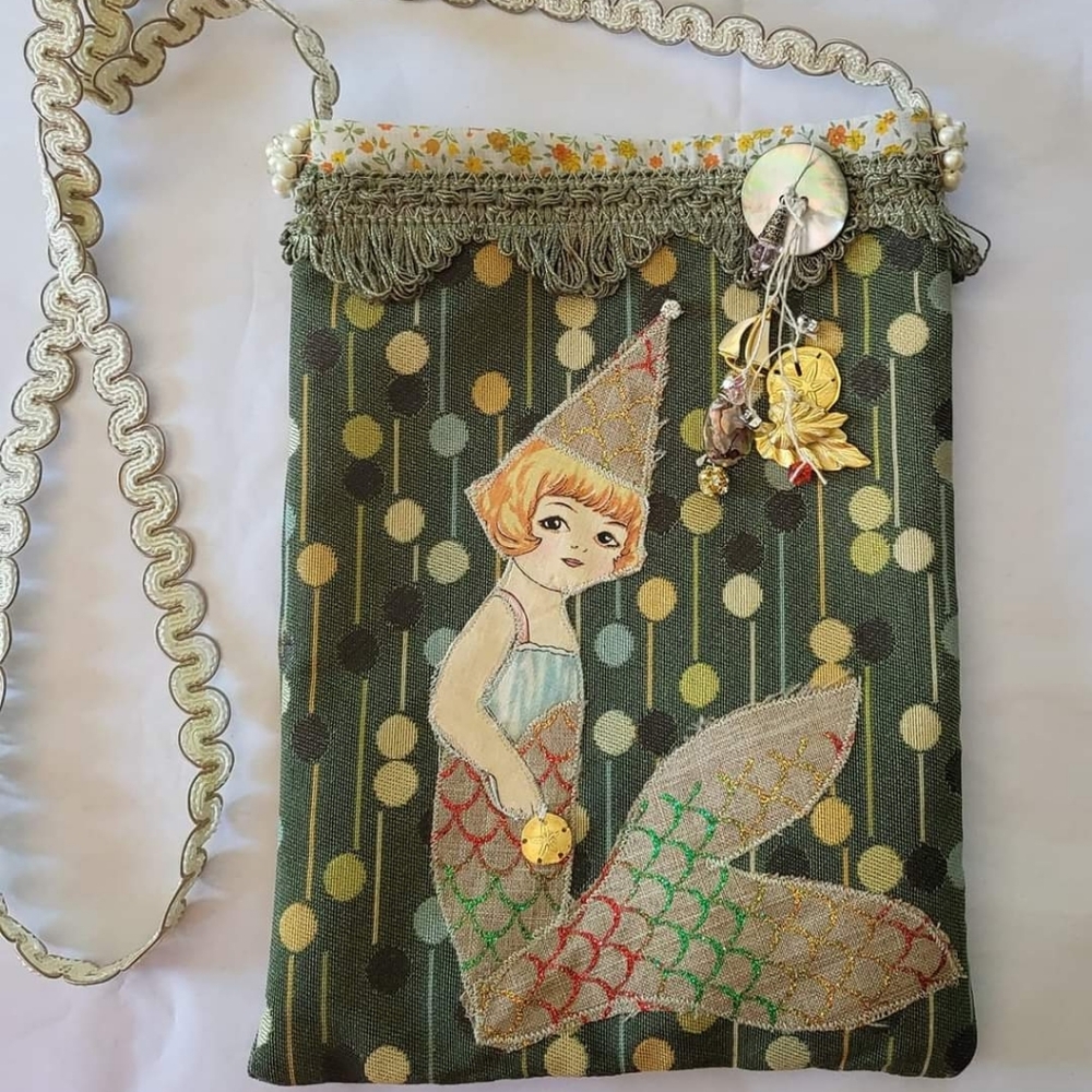 Handmade Boho Mermaid Crossbody Pouch